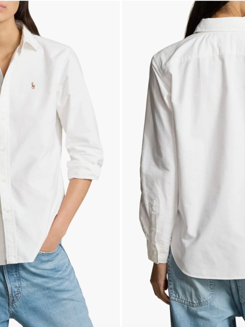 Polo Ralph Lauren Classic Fit Cotton Oxford Shirt in White | Size: Large - Picture 2 of 10